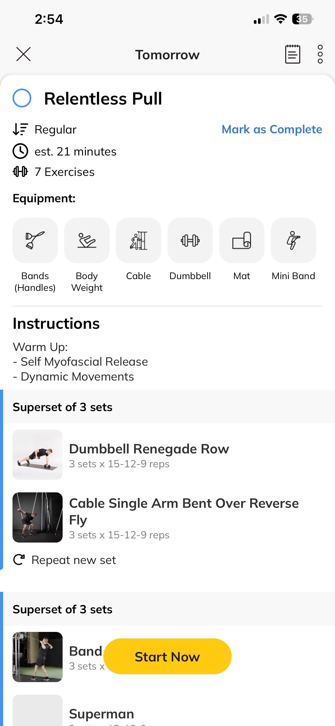 Fitnetic app workout of the day with exercise videos